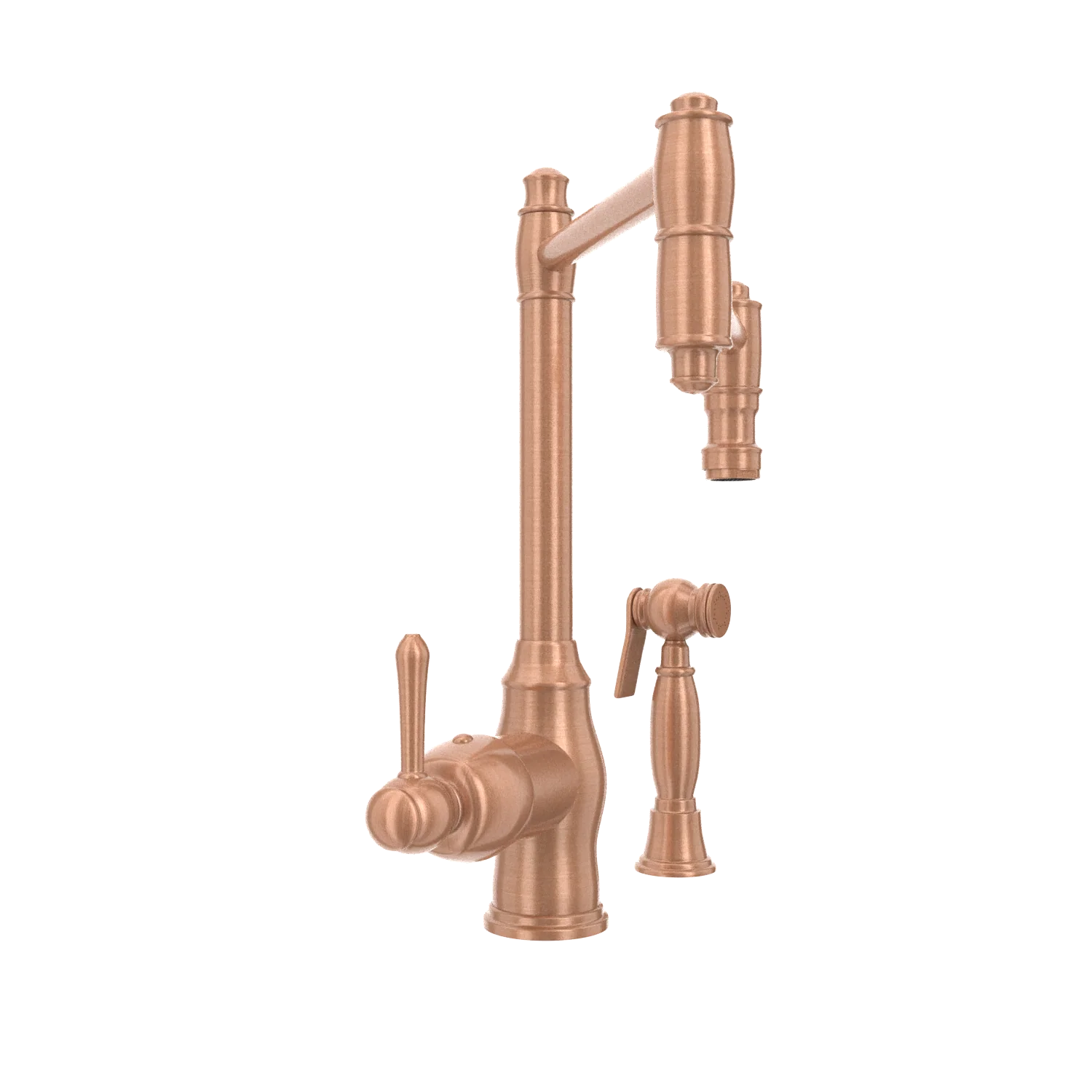 One-Handle Copper Pot Filler Kitchen Faucet with Side Sprayer - AK96918P2 - Image 18