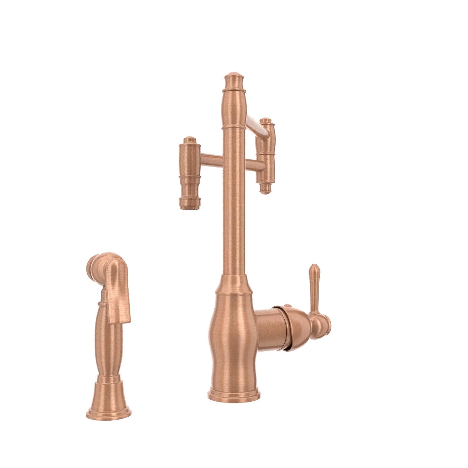 One-Handle Copper Pot Filler Kitchen Faucet with Side Sprayer - AK96918P2 - Image 33