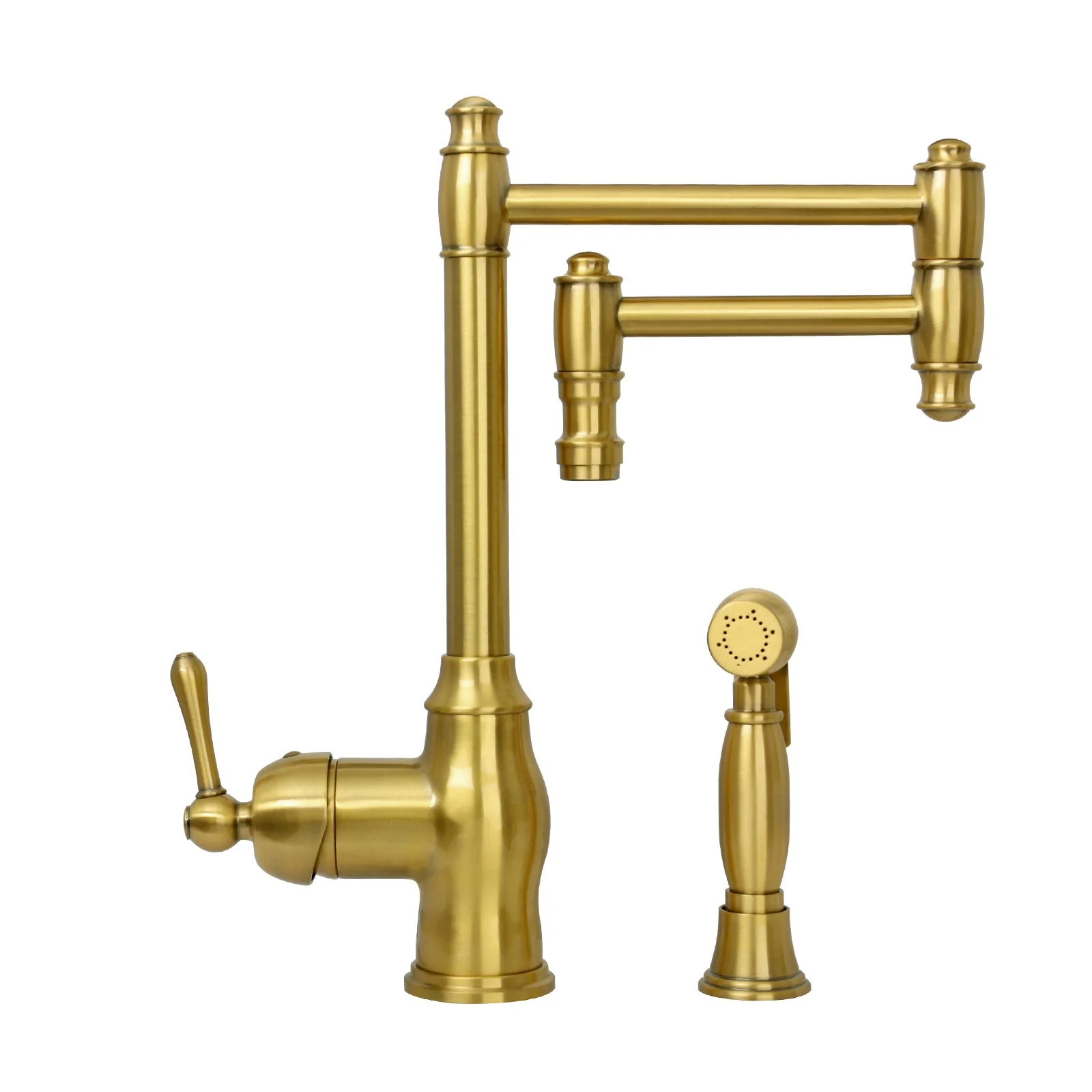 One-Handle Copper Pot Filler Kitchen Faucet with Side Sprayer - AK96918P2 - Image 7