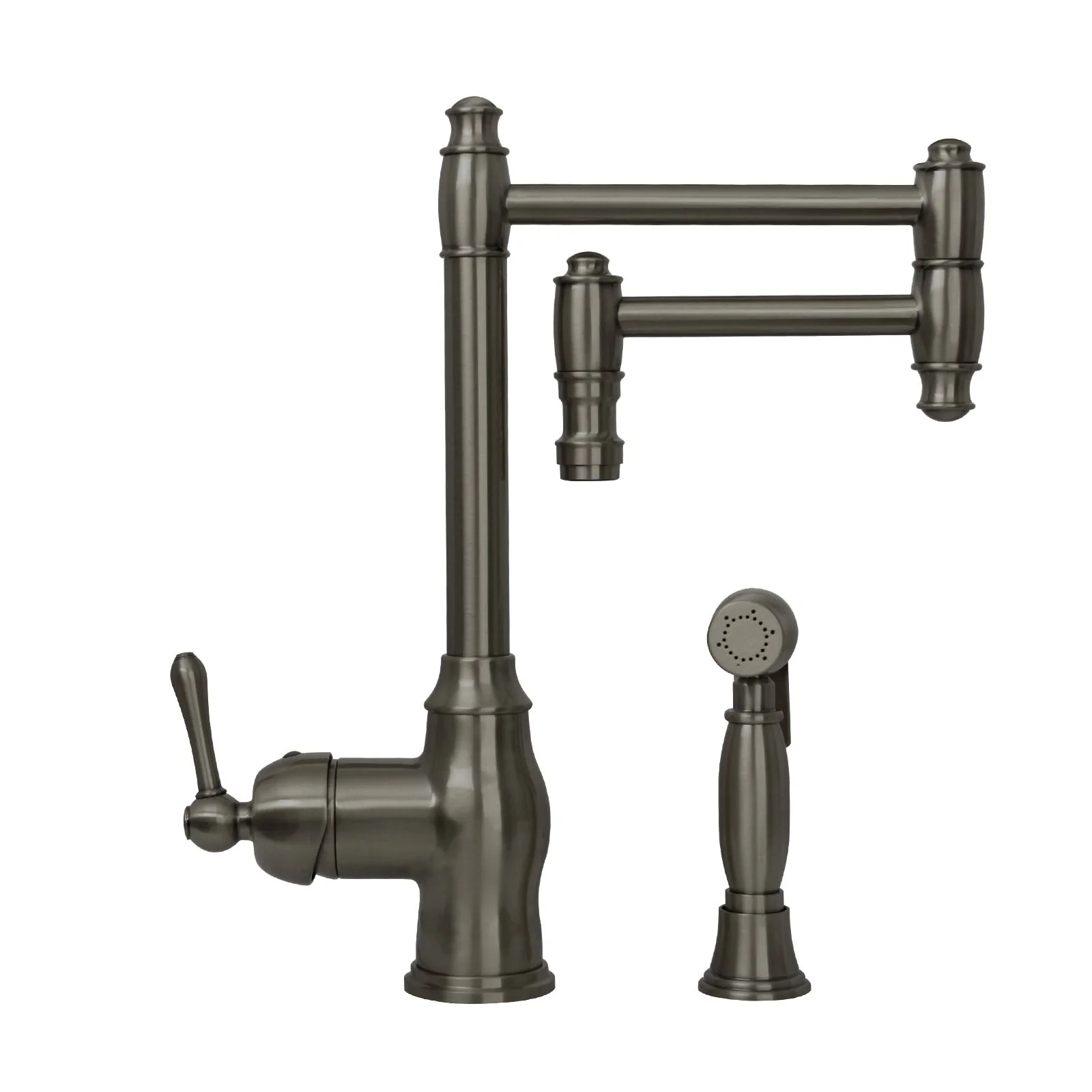 One-Handle Copper Pot Filler Kitchen Faucet with Side Sprayer - AK96918P2 - Image 9