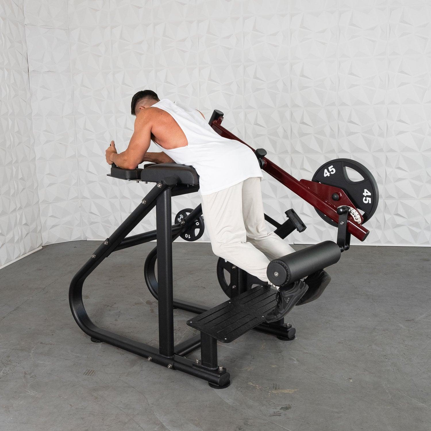Pro Strength Reverse Hyper - Muscle D Fitness - Adjustable Roller Pad, Plate Loaded - Image 4