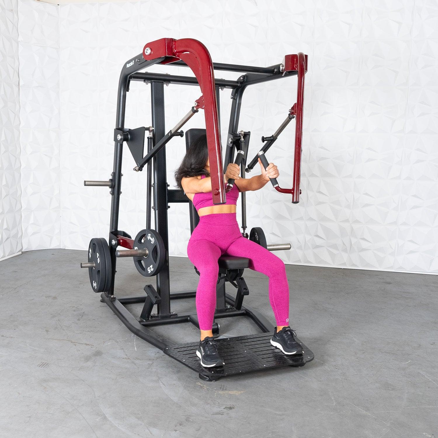 Pro Strength Wide Chest Press - Muscle D Fitness - Premium Adjustable Plate Loaded Bench Press - Image 5