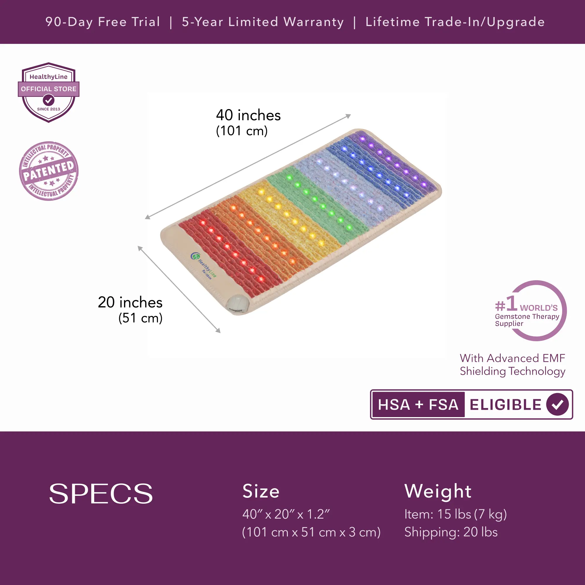 Rainbow Chakra Series | PEMF Far Infrared Heating Mats - Image 16