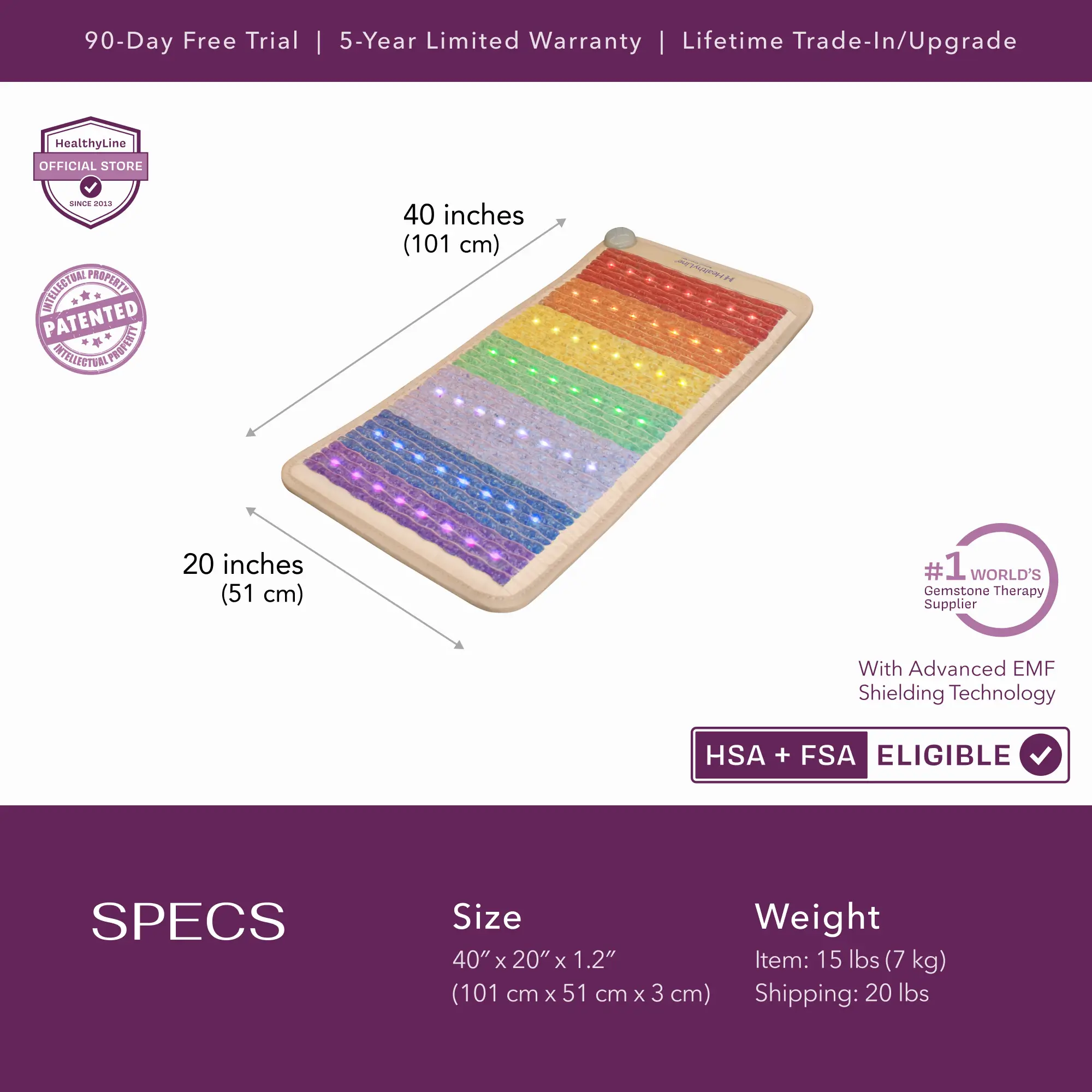 Rainbow Chakra Series | PEMF Far Infrared Heating Mats - Image 19