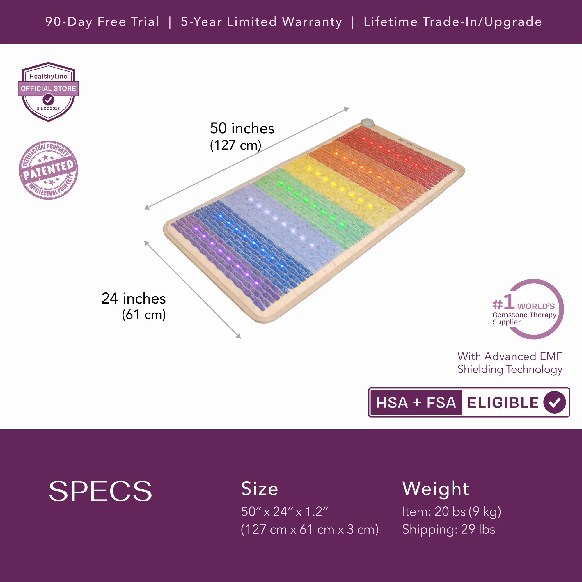Rainbow Chakra Series | PEMF Far Infrared Heating Mats - Image 27