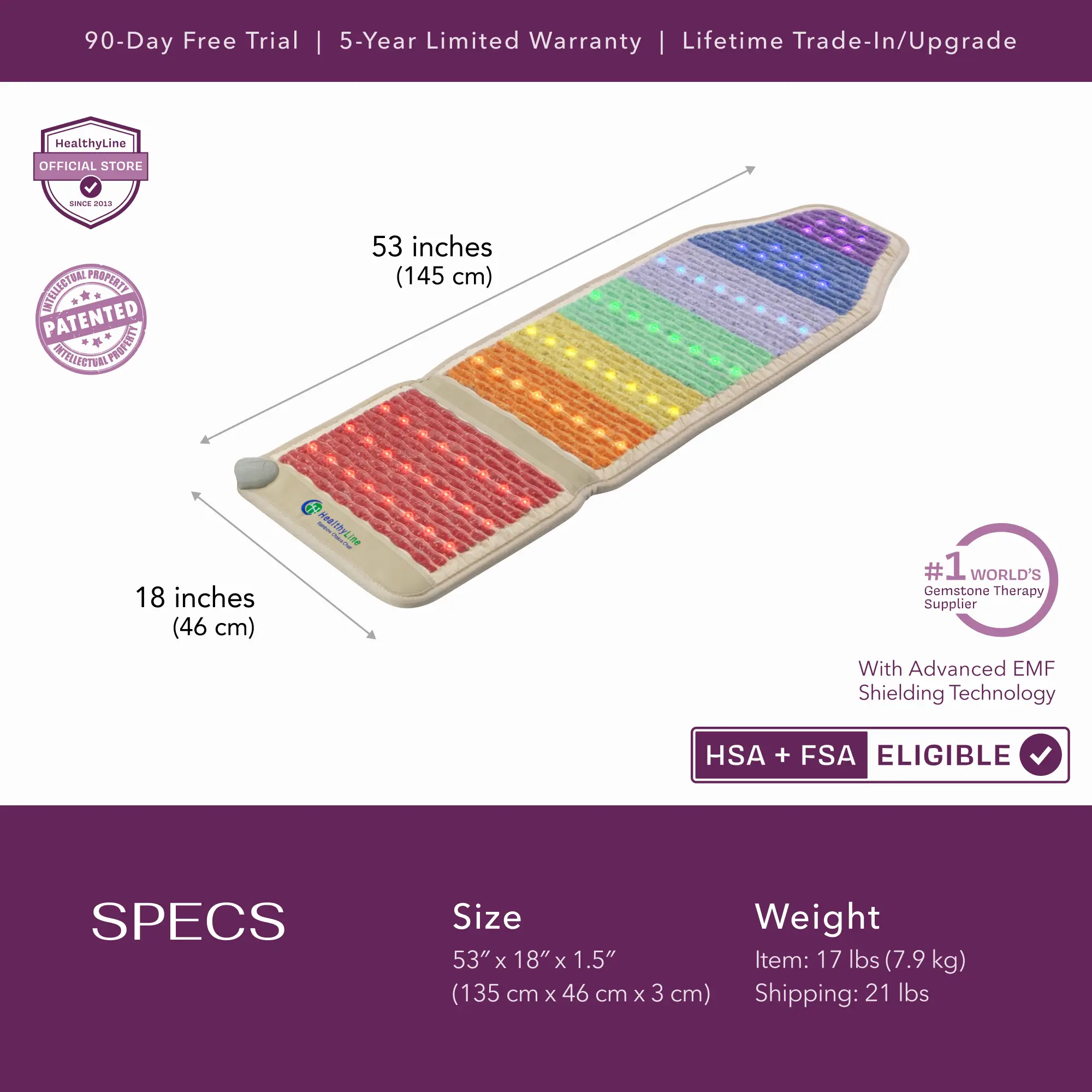 Rainbow Chakra Series | PEMF Far Infrared Heating Mats - Image 31
