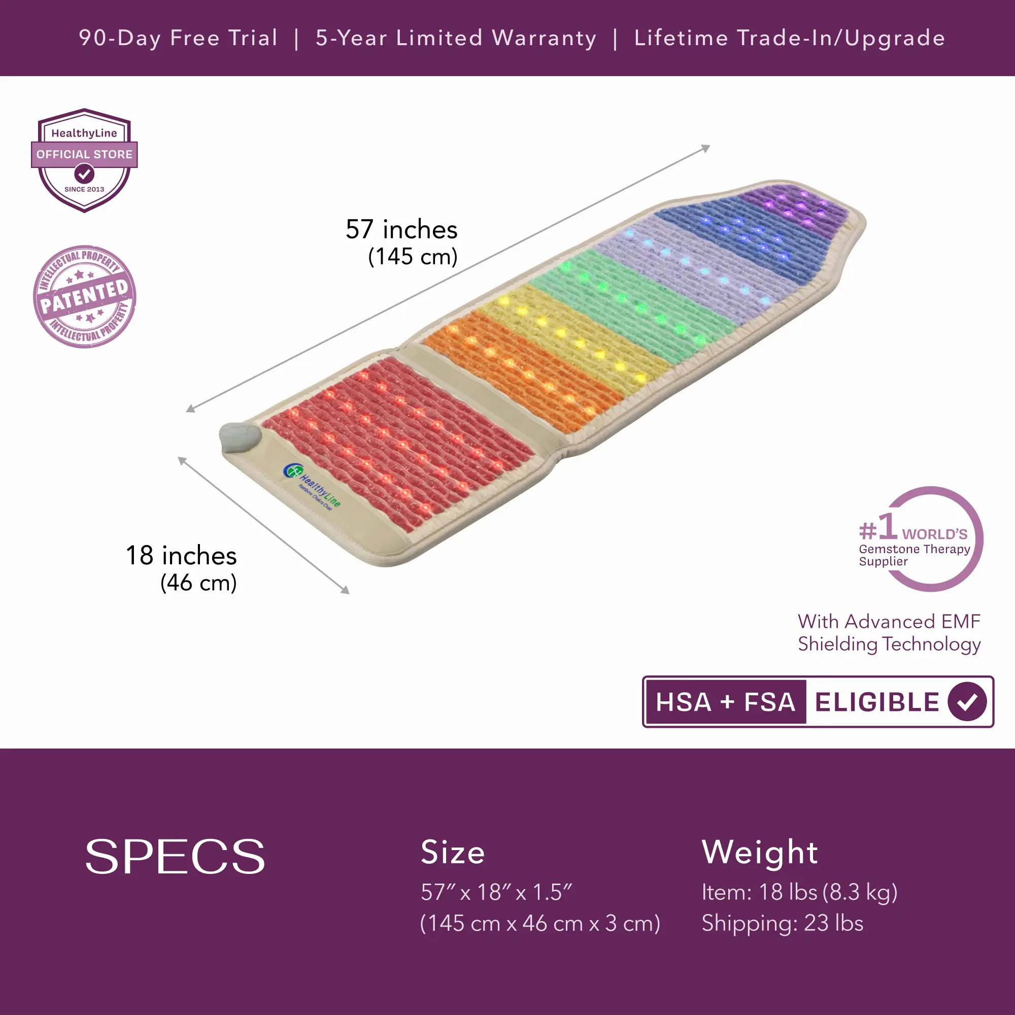 Rainbow Chakra Series | PEMF Far Infrared Heating Mats - Image 32