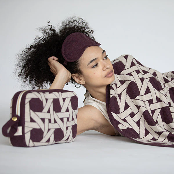 Riti Organic Cotton Travel Blanket and Eye Mask Set - Image 10