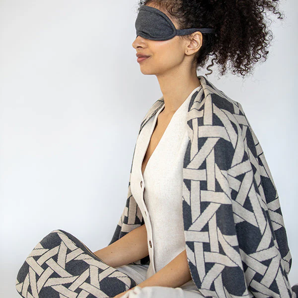 Riti Organic Cotton Travel Blanket and Eye Mask Set - Image 14