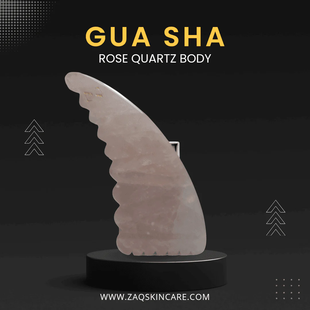 ROSE QUARTZ BODY/FACE GUA SHA MASSAGE TOOL - Image 2