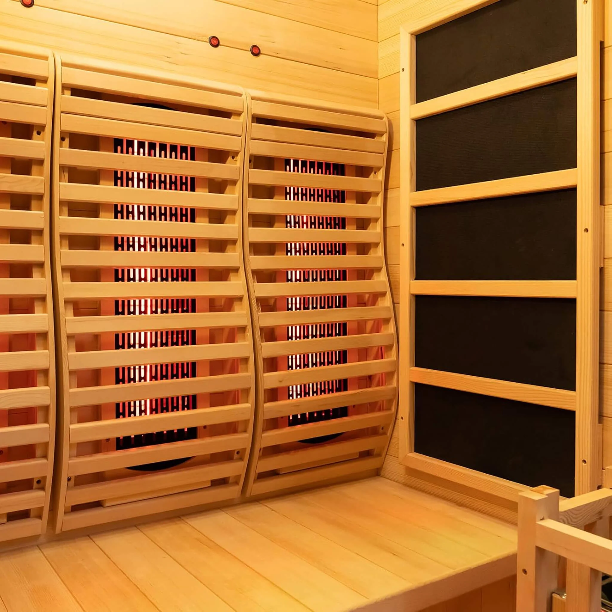 Rövia Luma 2-Person Indoor Hybrid Sauna Room With Infrared And 3.5KW Steam Heaters (SAK83750) - Image 10