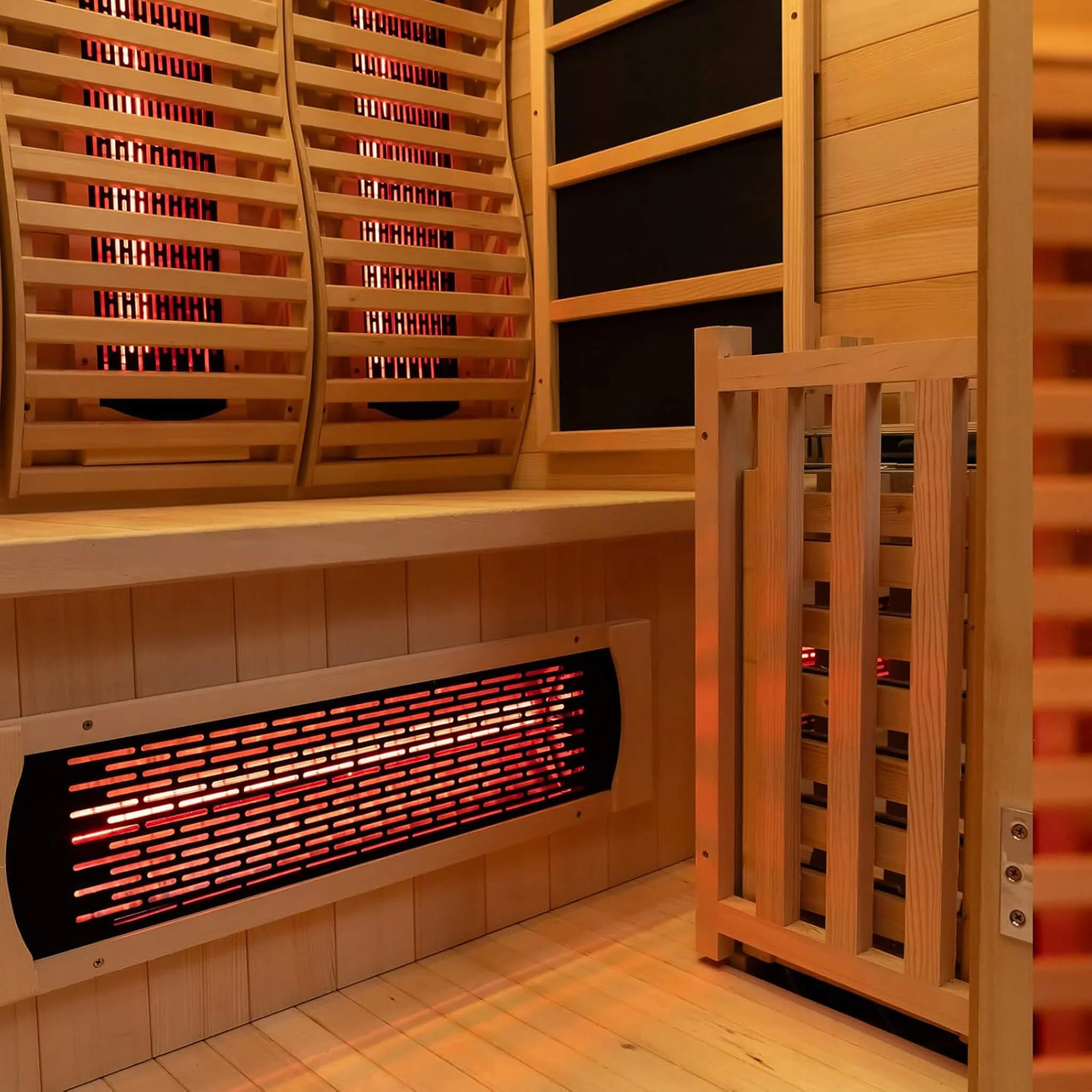 Rövia Luma 2-Person Indoor Hybrid Sauna Room With Infrared And 3.5KW Steam Heaters (SAK83750) - Image 9
