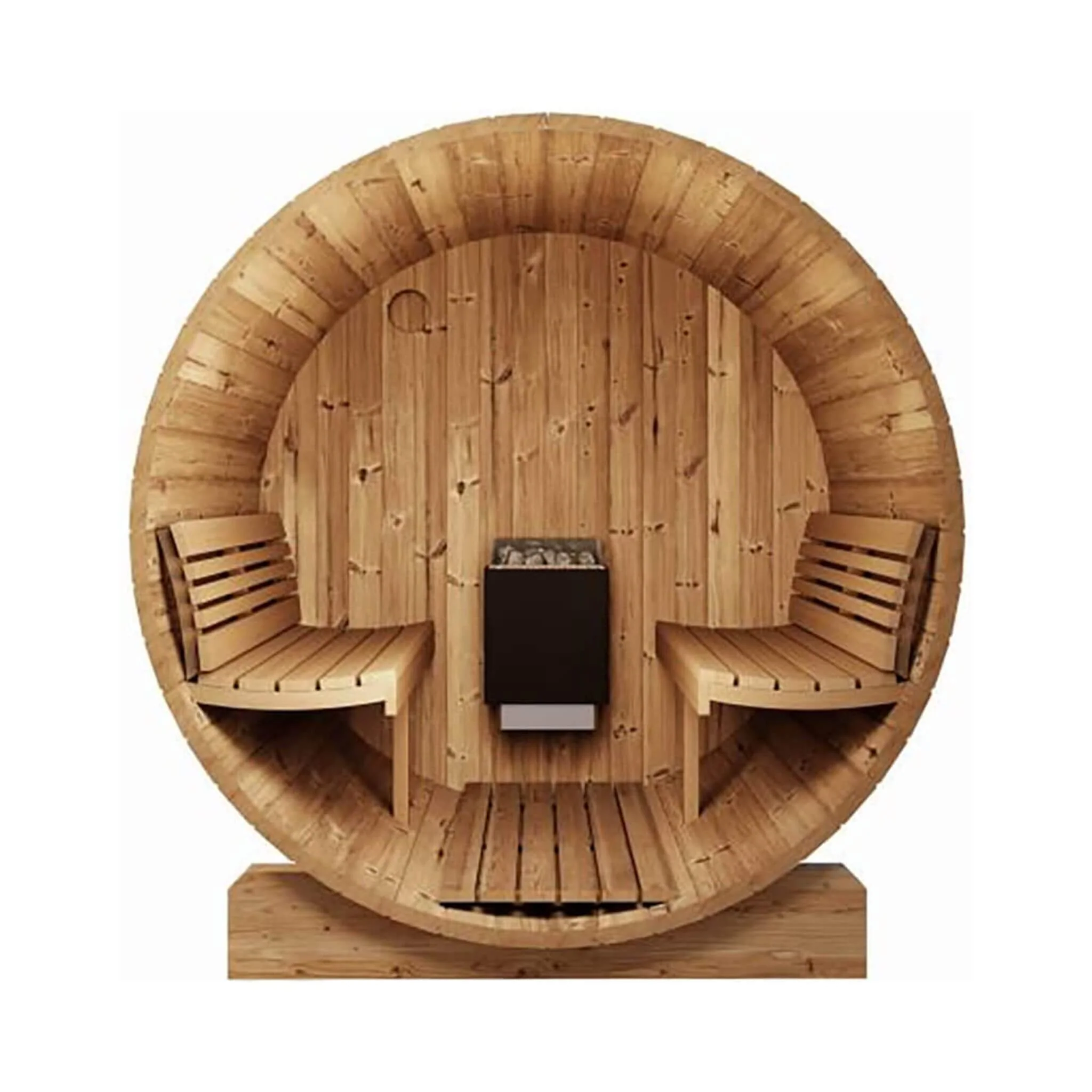 SaunaLife Model E6 Ergo Series 3-Person Thermo-Spruce Backyard Sauna Barrel [SL-MODELE6] (SAK38572) - Image 4