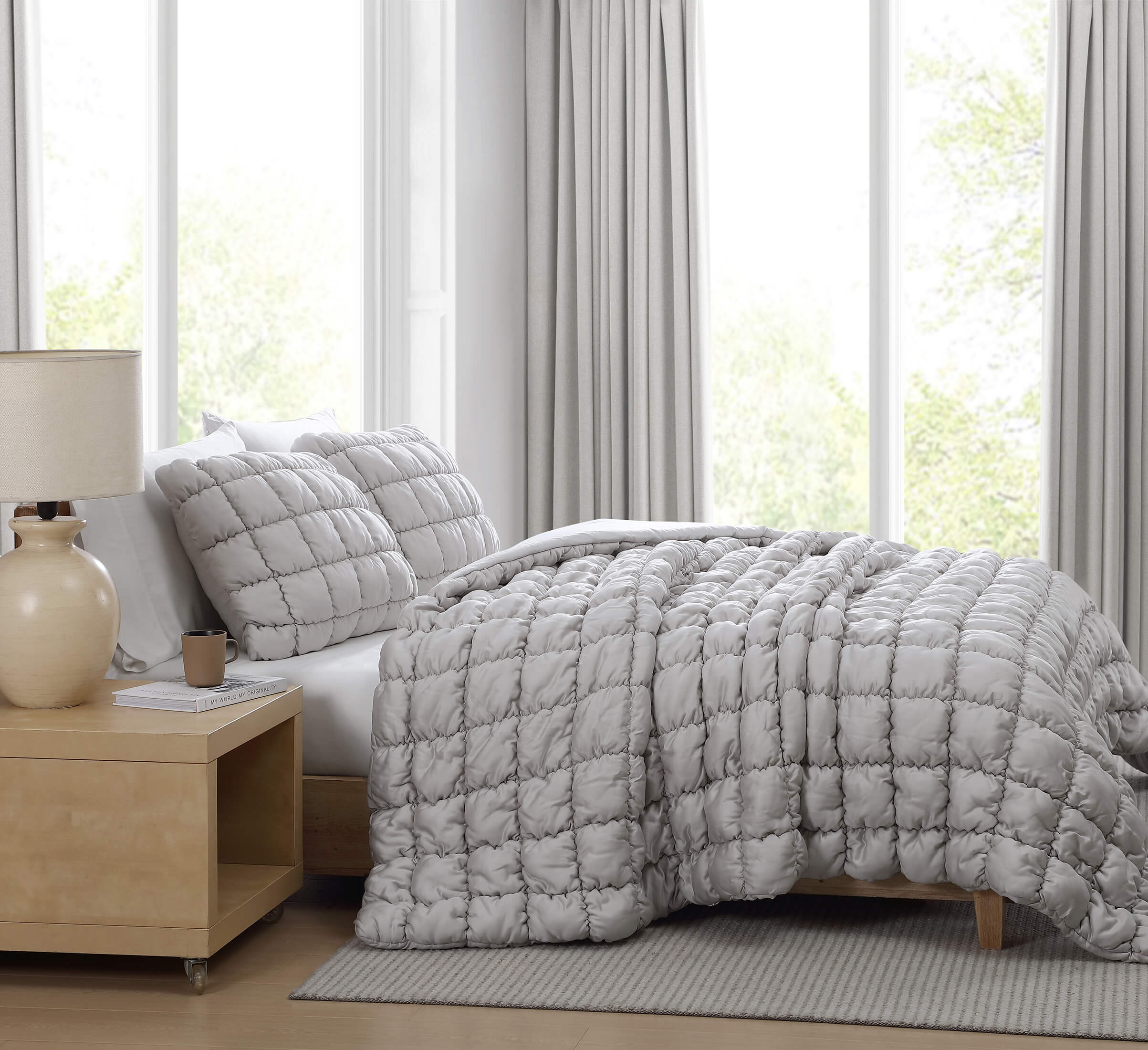 Silky Lyocell Puff Comforter Bundle - Image 2