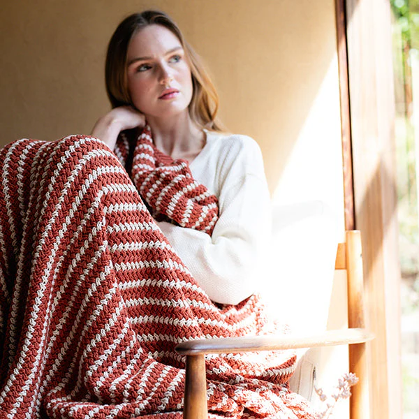 Tara Organic Cotton Knit Throw Blanket - Image 3