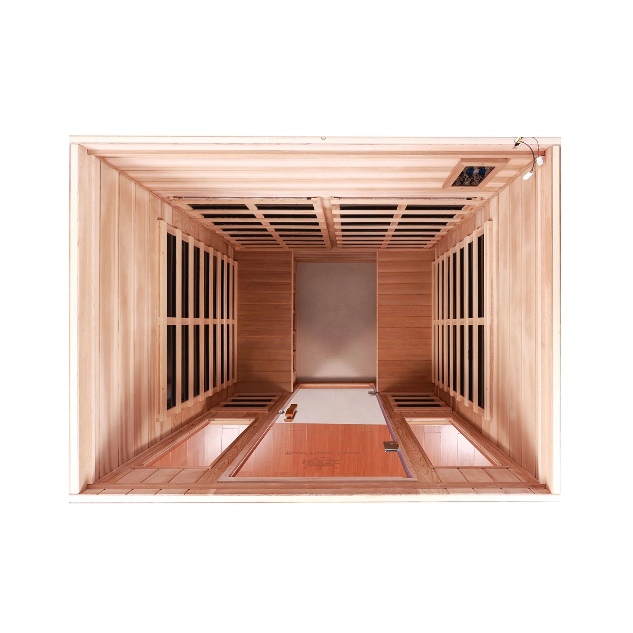 Thermora 4-Person Outdoor Infrared Hemlock Sauna With Tempered Glass Door (SAK82140) - Image 3