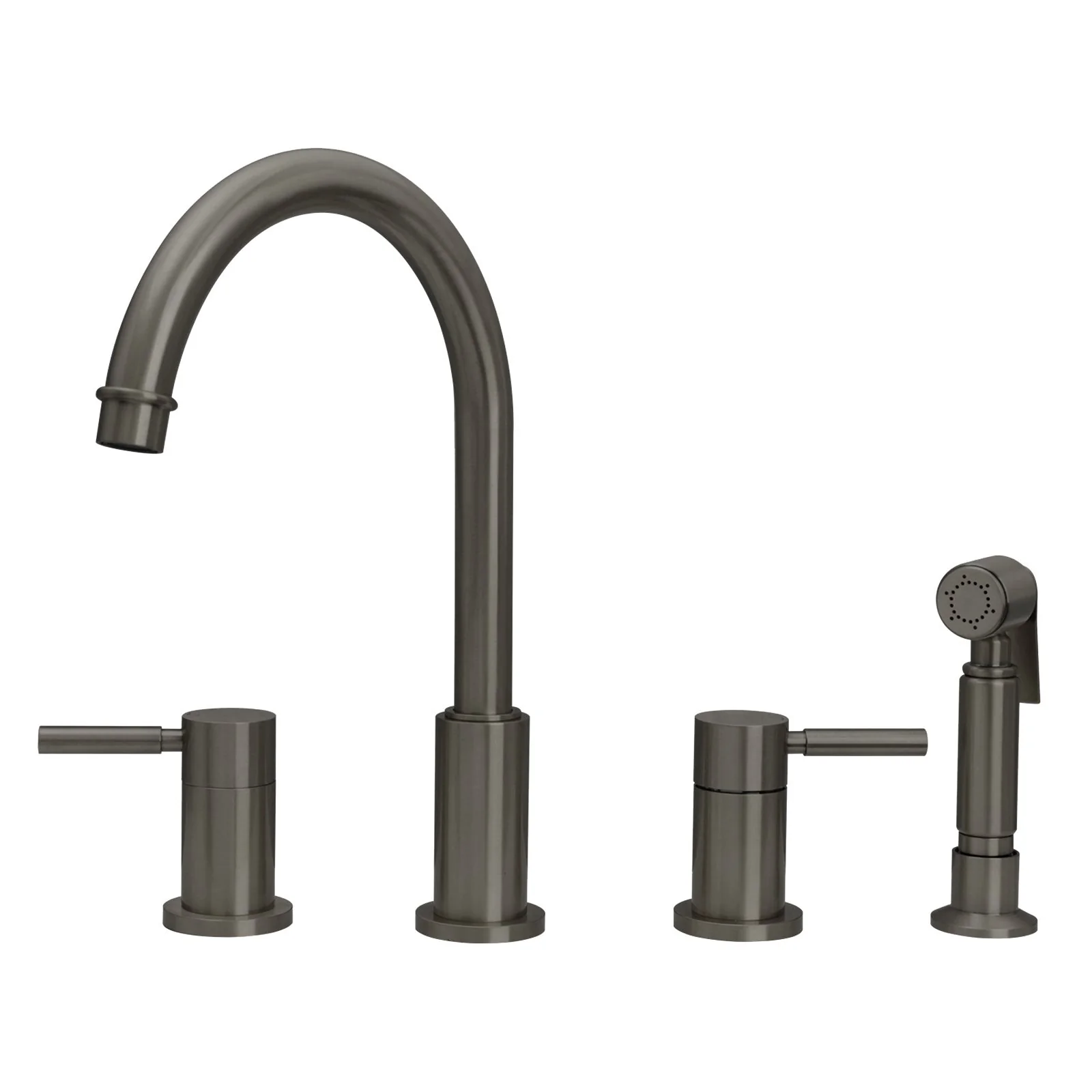 Two-Handles Copper Widespread Kitchen Faucet with Side Sprayer - AK96866 - Image 9