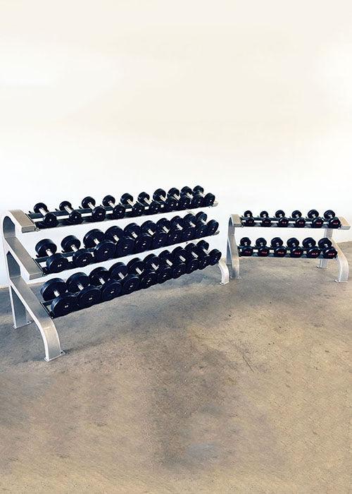 Two Tier 10 Pairs Dumbbell Rack - Muscle D Fitness - Durable 2 Tier 10 Pairs Dumbbell Rack - Image 4