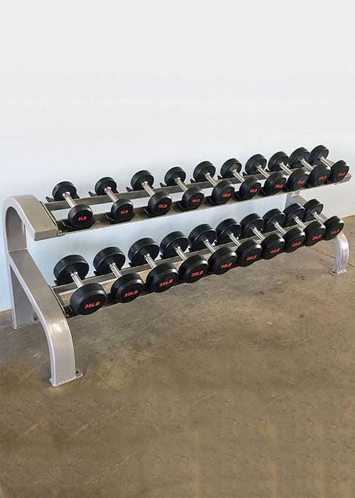 Two Tier 10 Pairs Dumbbell Rack - Muscle D Fitness - Durable 2 Tier 10 Pairs Dumbbell Rack - Image 5