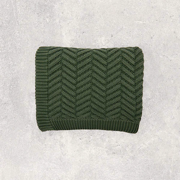 Washed Chevron Cotton Knit Throw Blanket - Image 10