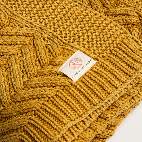Washed Chevron Cotton Knit Throw Blanket - Image 19