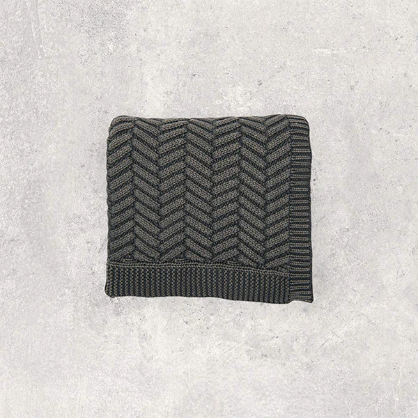 Washed Chevron Cotton Knit Throw Blanket - Image 32