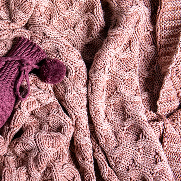 Washed Curvy Cotton Knit Throw Blanket - Image 2