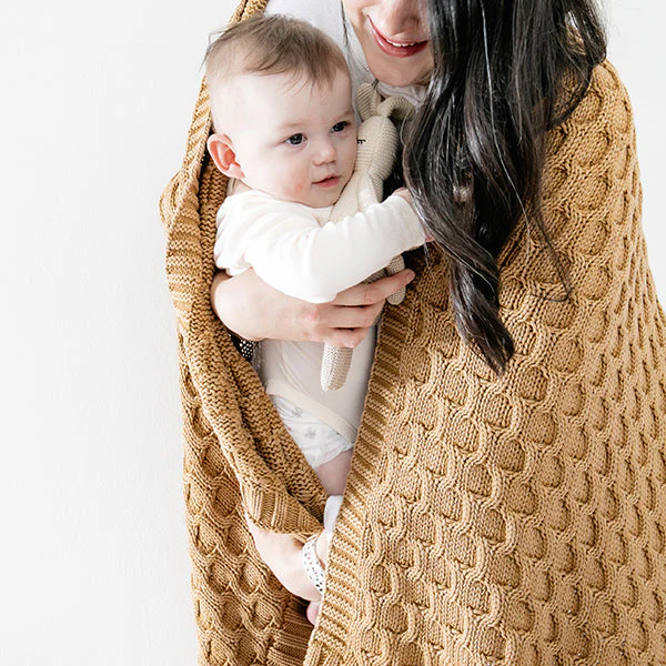Washed Curvy Cotton Knit Throw Blanket - Image 5