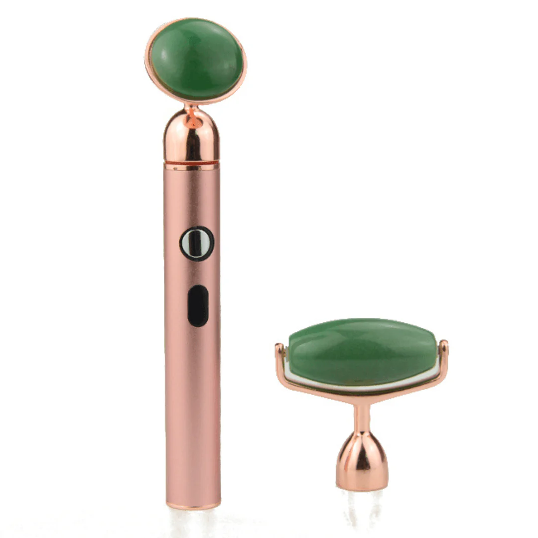 ZAQ Sana Jade USB Rechargeable Vibrating Changeable Face Rollers - 3 Speed - Image 3